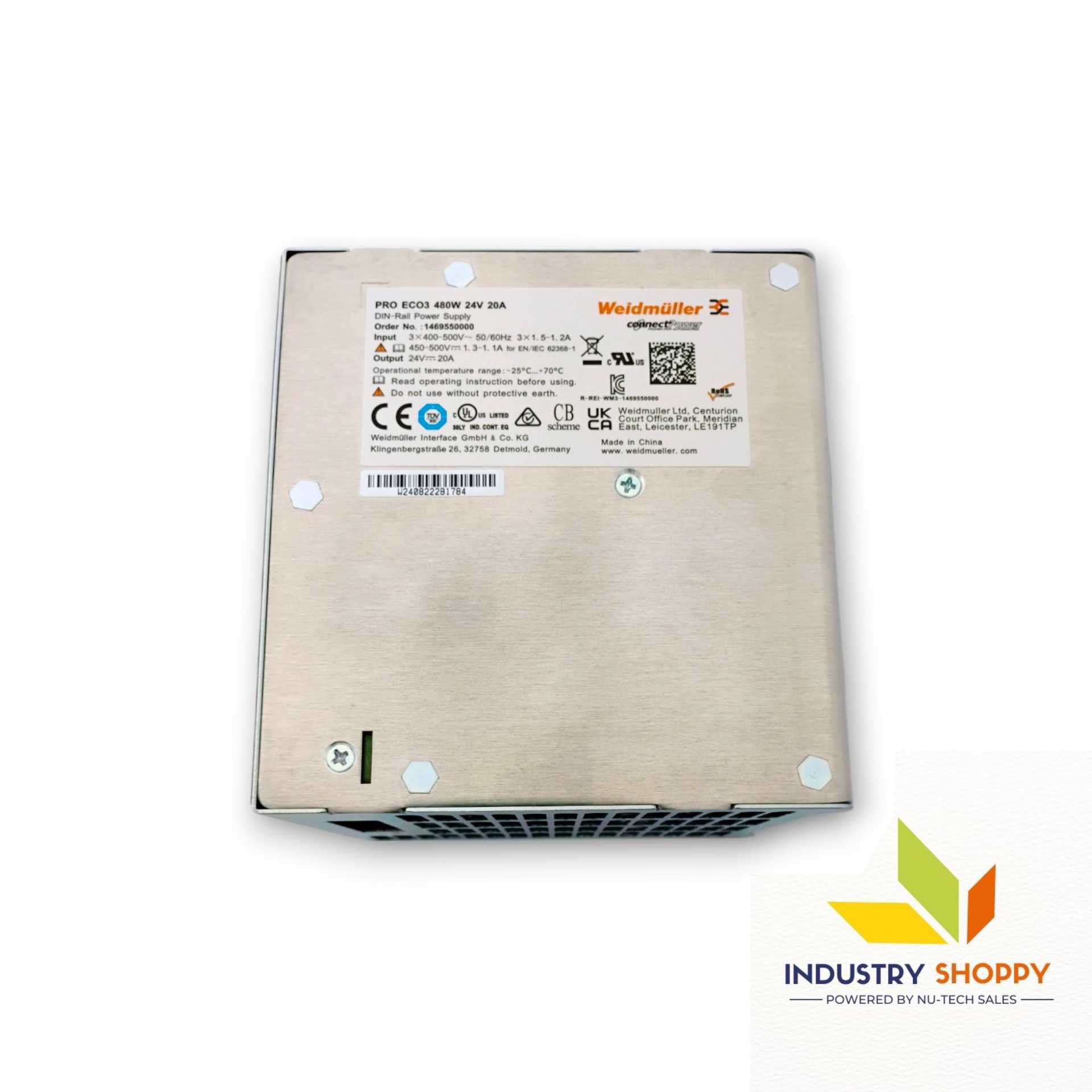 Weidmuller PRO ECO3 480W 24V 20A SMPS Power Supply