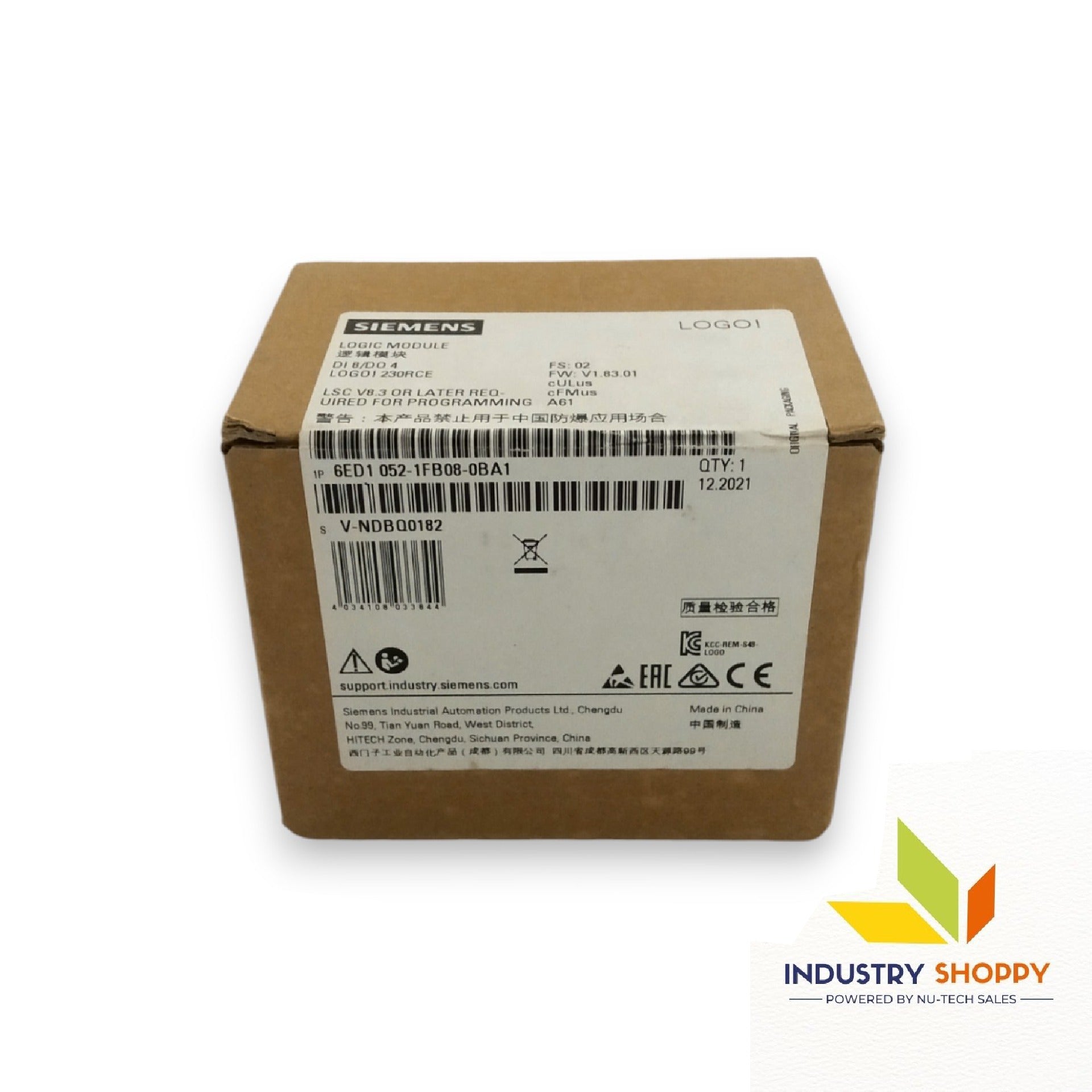 Siemens 6ED1 052-1FB08-0BA1 LOGO! PLC Module