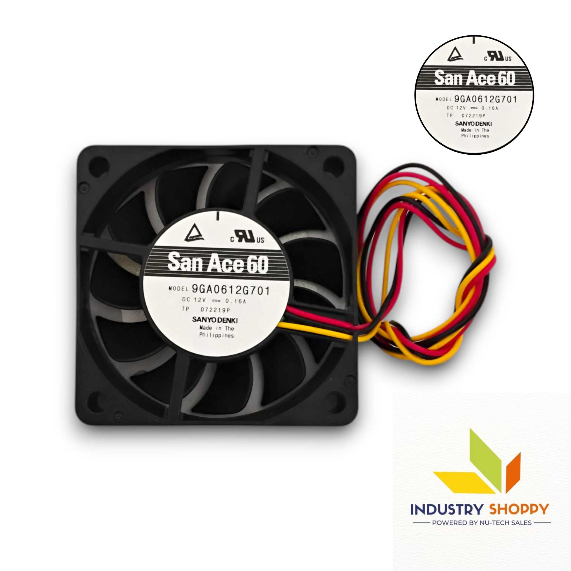 Sanyo Denki 9GA0612G701 DC Fan