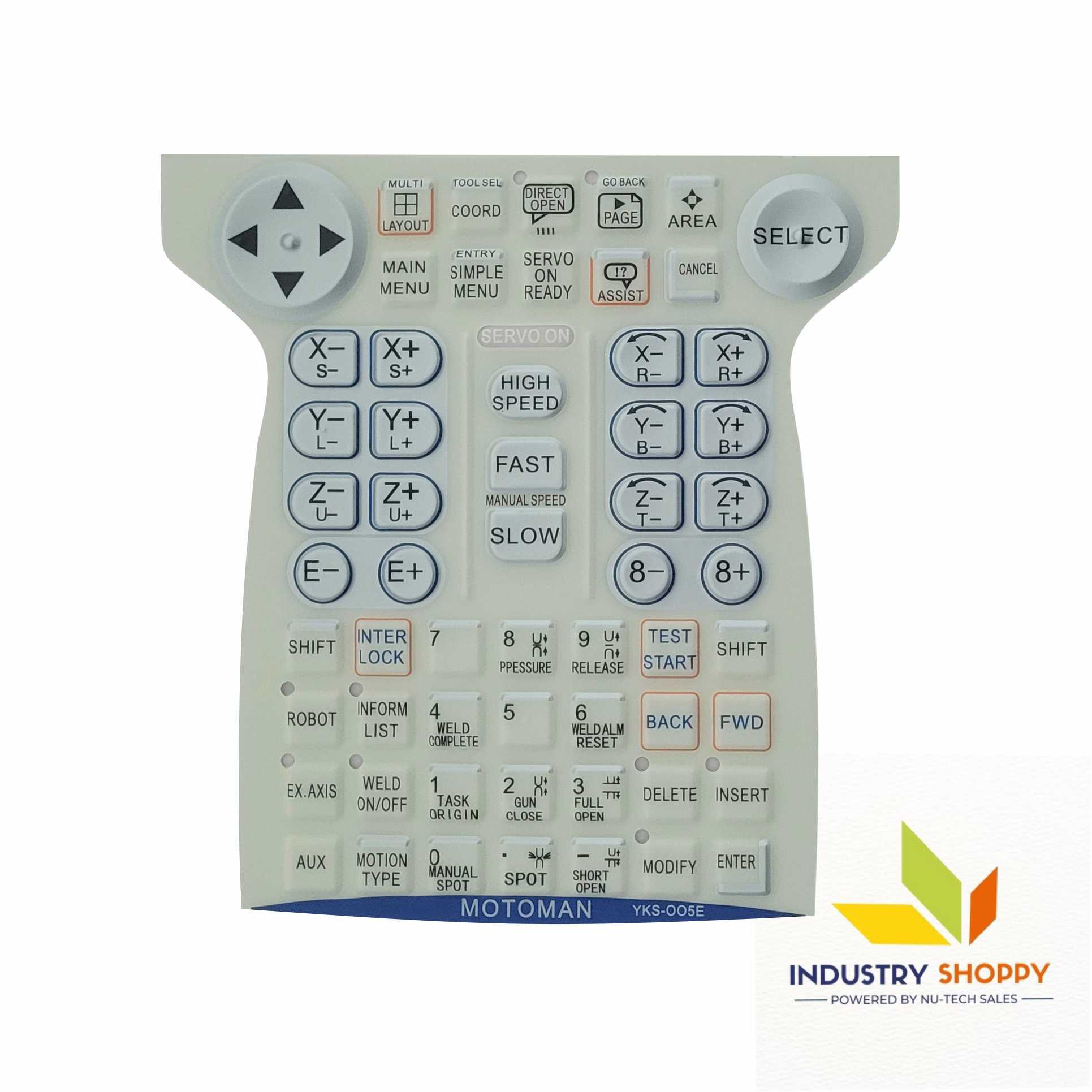 Keysheet for Yaskawa Motoman Robot DX100 Teach Pendant