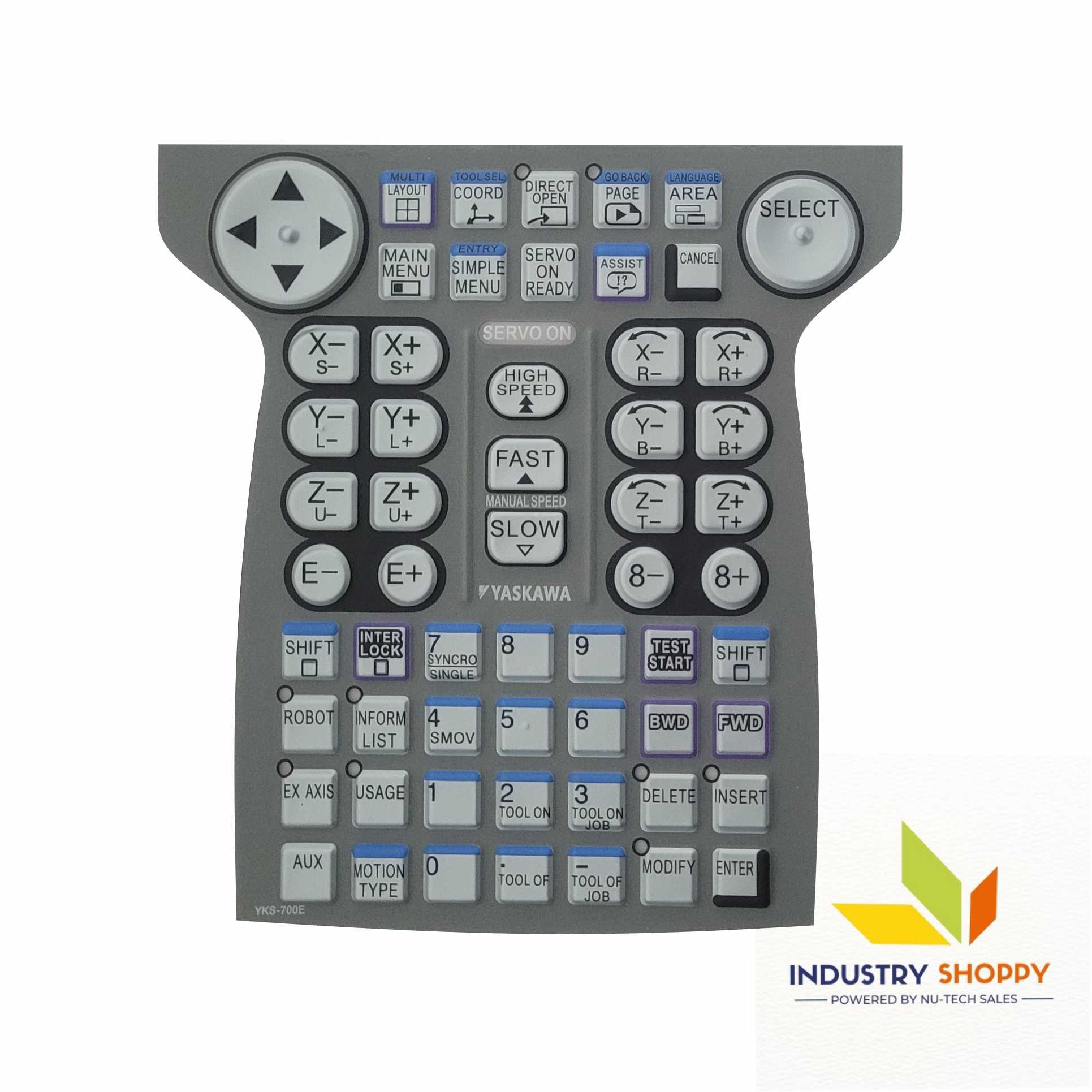 Keysheet for Yaskawa Motoman Robot DX200 Teach Pendant