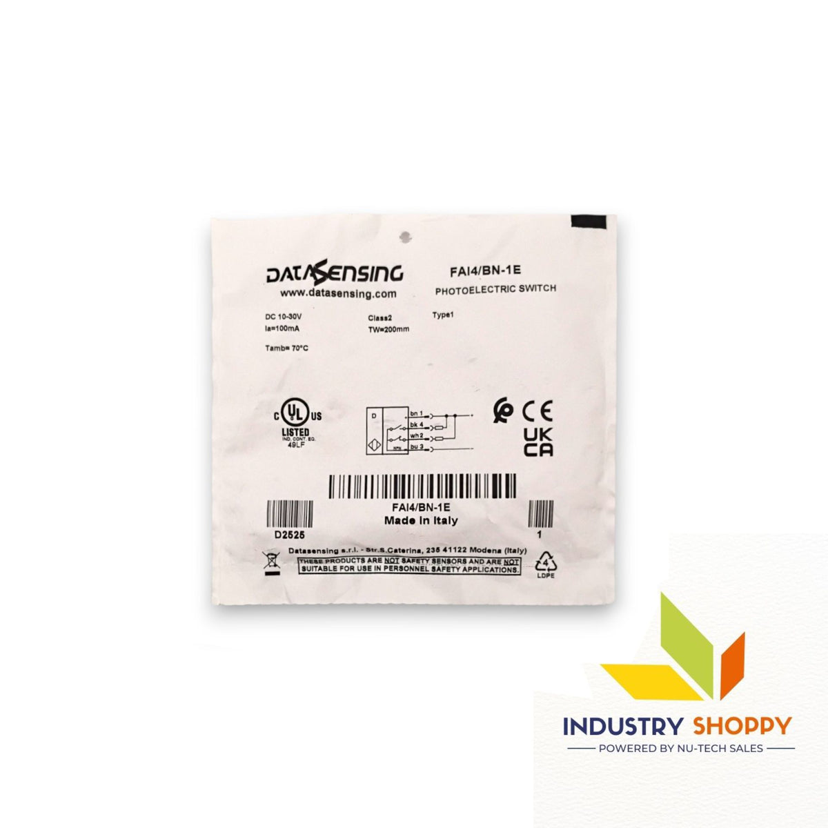 Datasensing FAI4/BN-1E Photoelectric Sensor