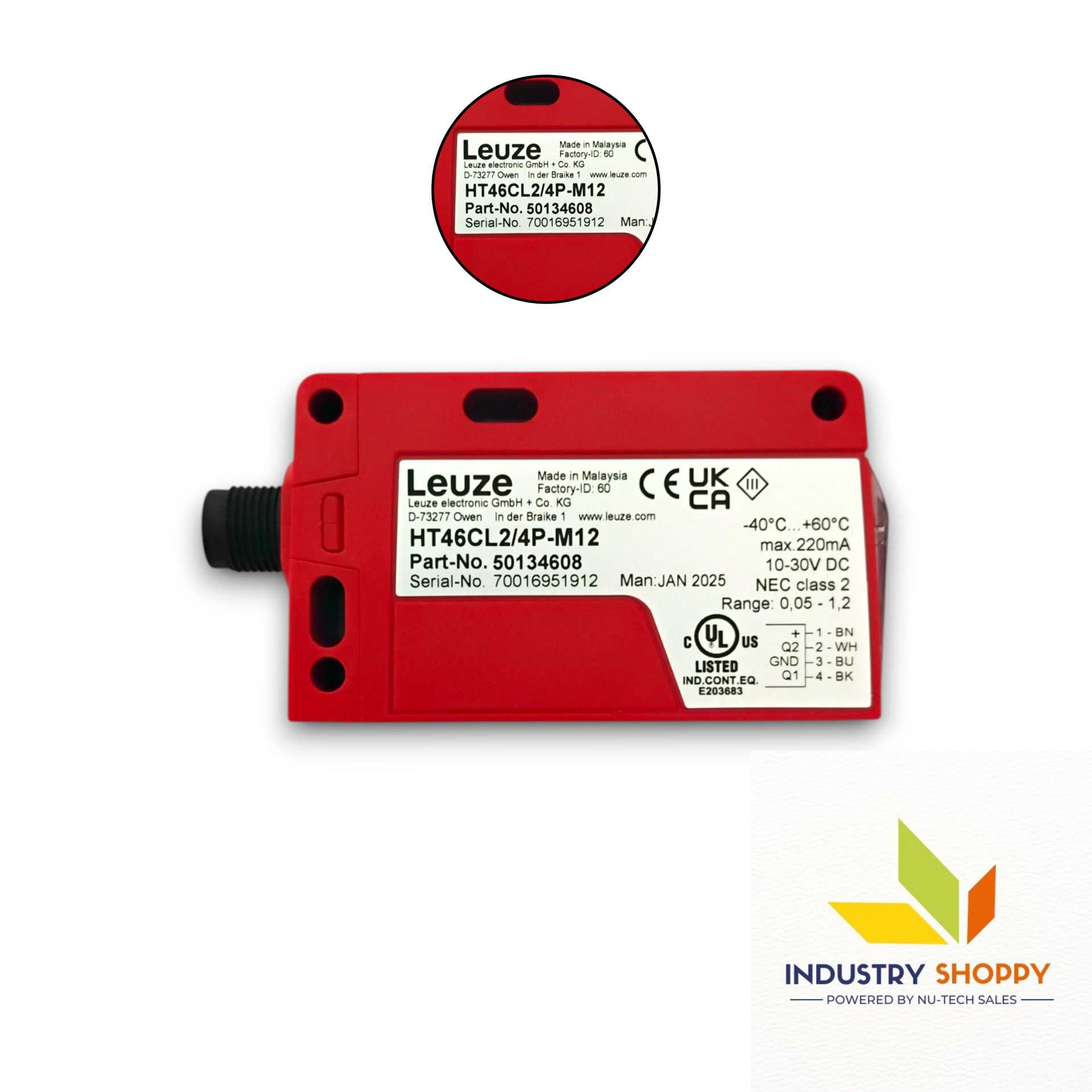 Leuze HT46CL2/4P-M12 Diffuse Sensor