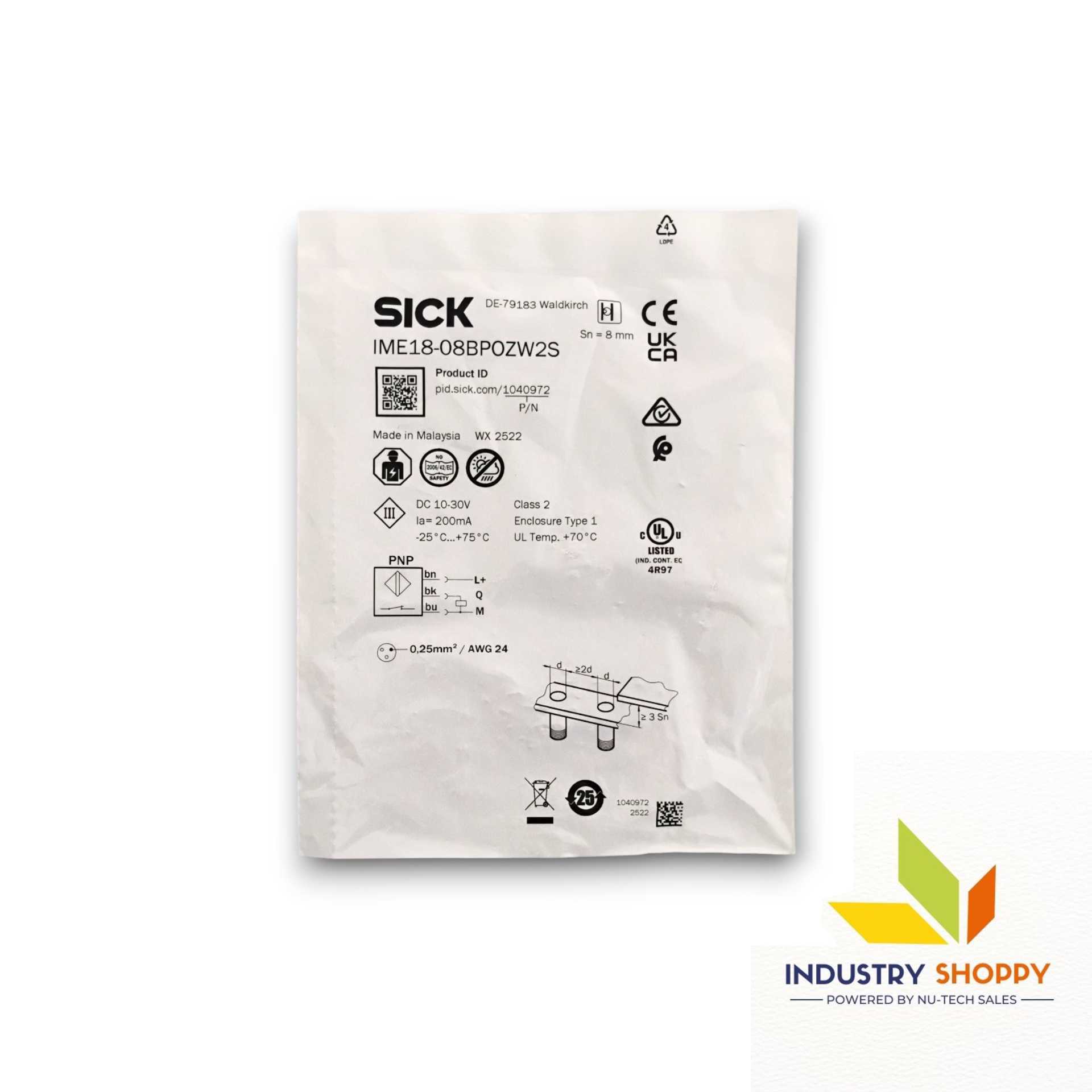 Sick IME18-08BPOZW2S Proximity Sensor