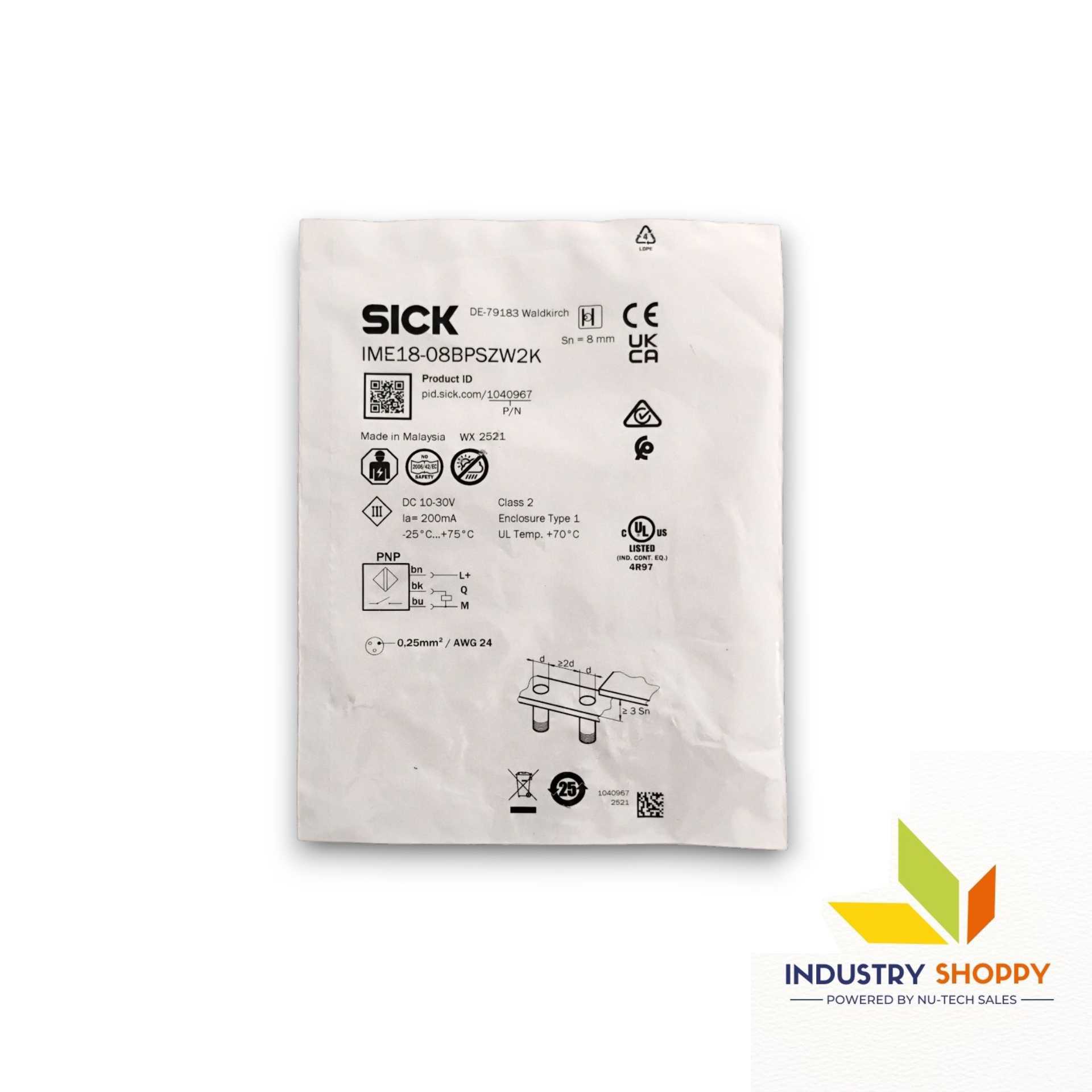 Sick IME18-08BPSZW2K Proximity Sensor