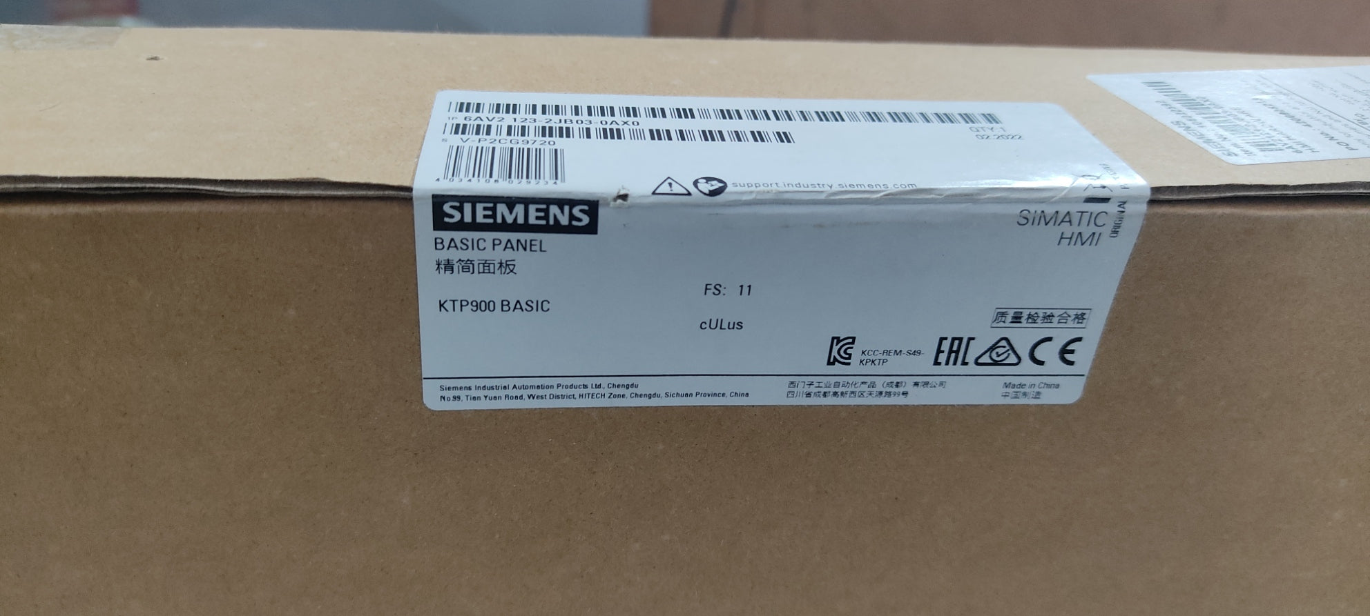Siemens KTP900 Basic HMI Panel