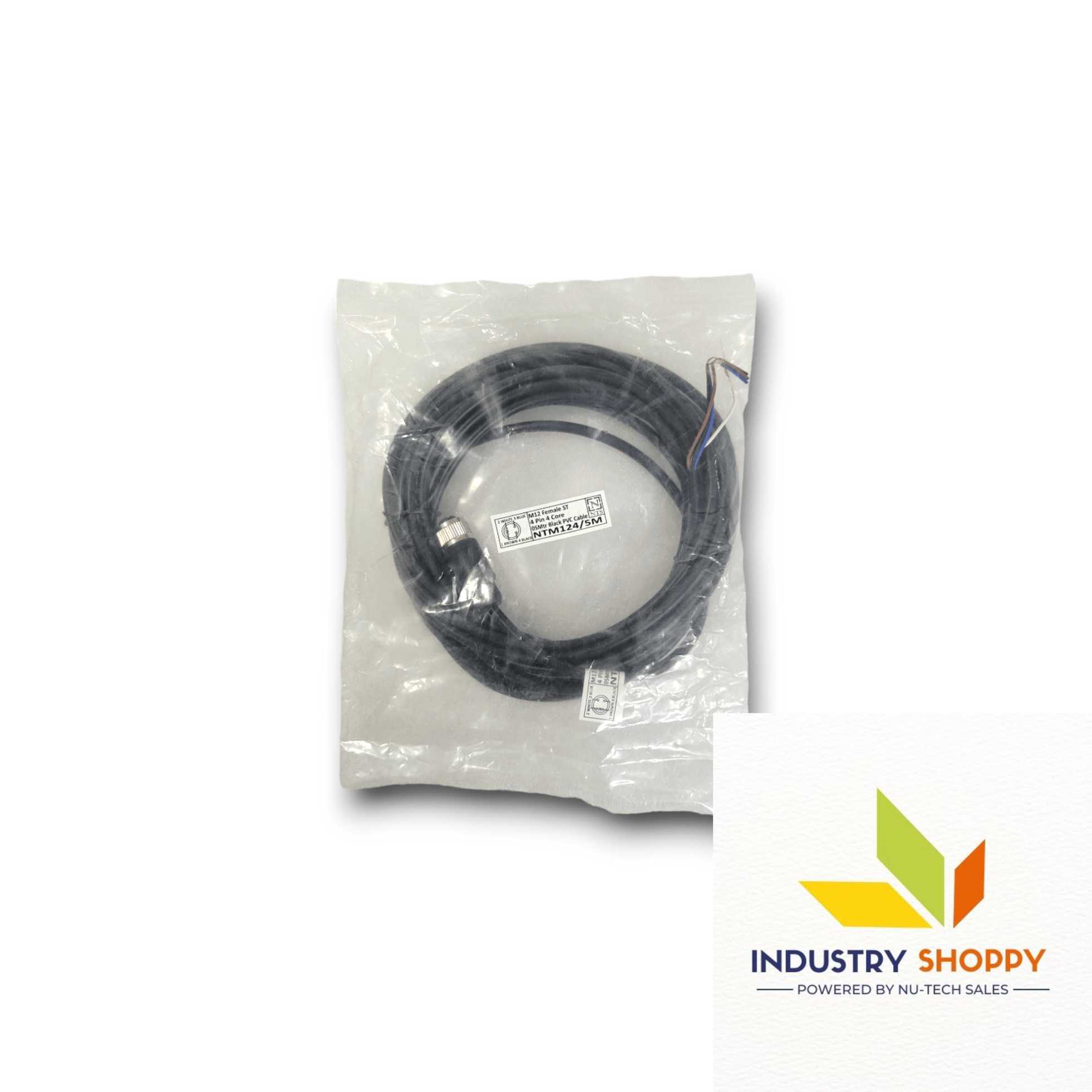NTS NTM124/5M-M12 Female 4 Pins Connection Cable
