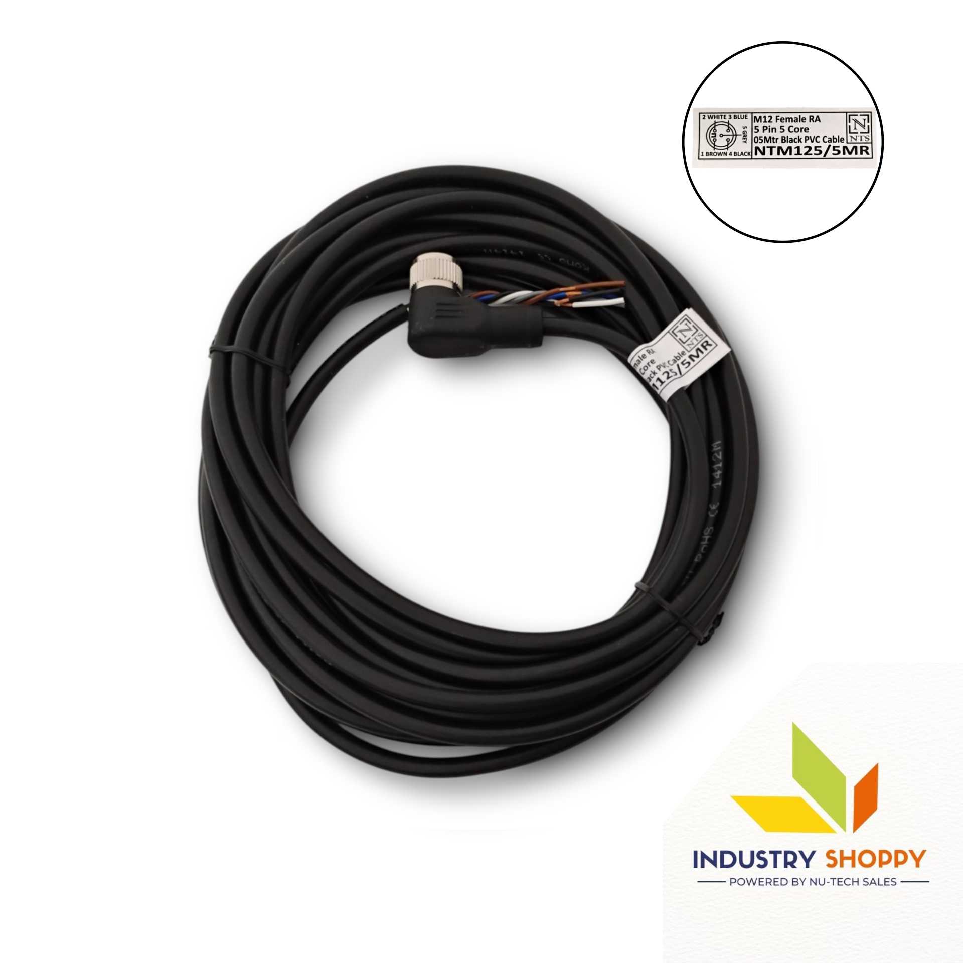 NTS NTM125/5MR-M12 Female 5 Pins Connection Cable