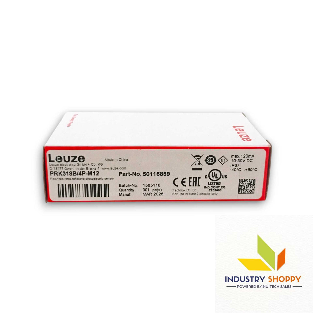 Leuze PRK318B/4P-M12 Photoelectric Sensor