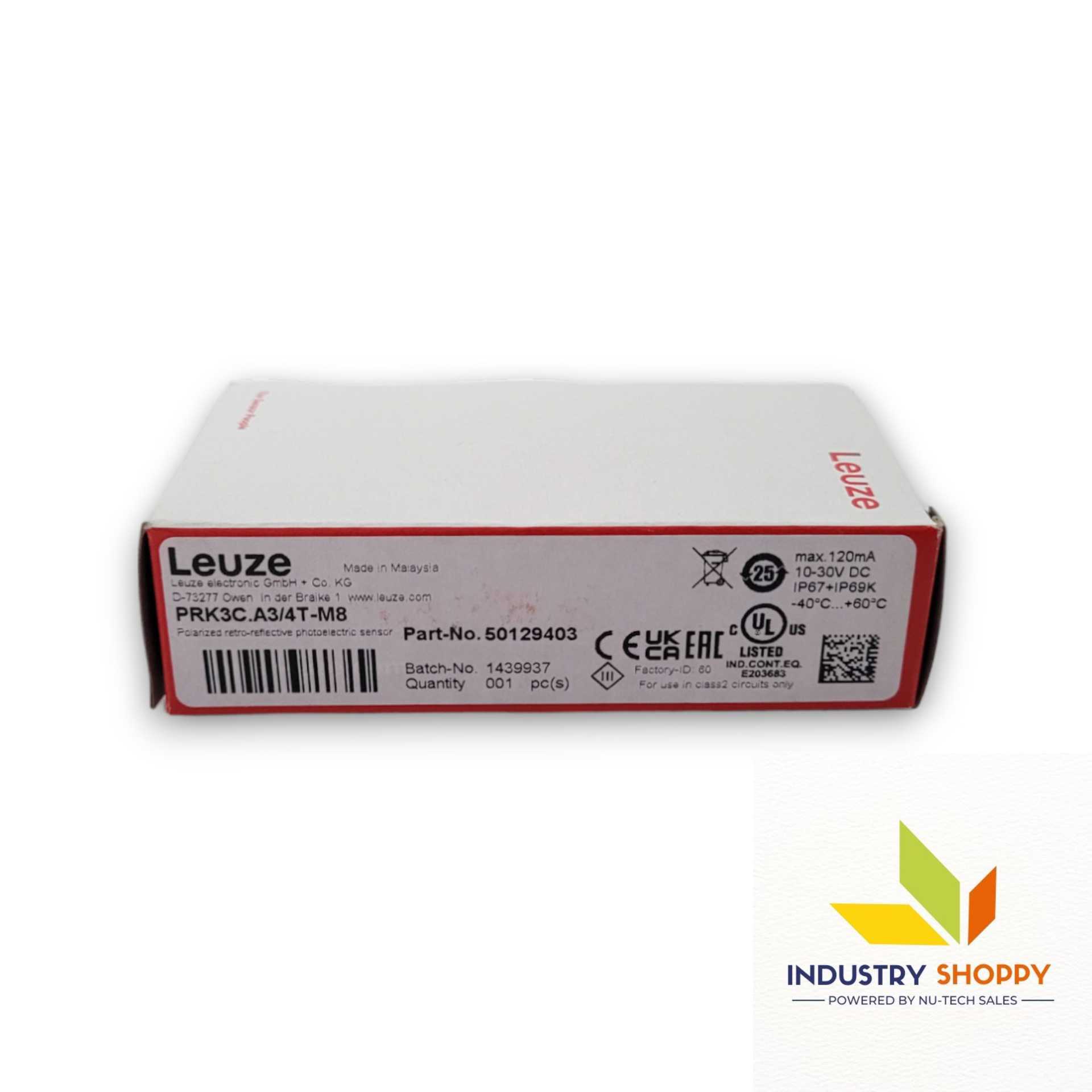 Leuze PRK3C.A3/4T-M8 Photoelectric Sensor