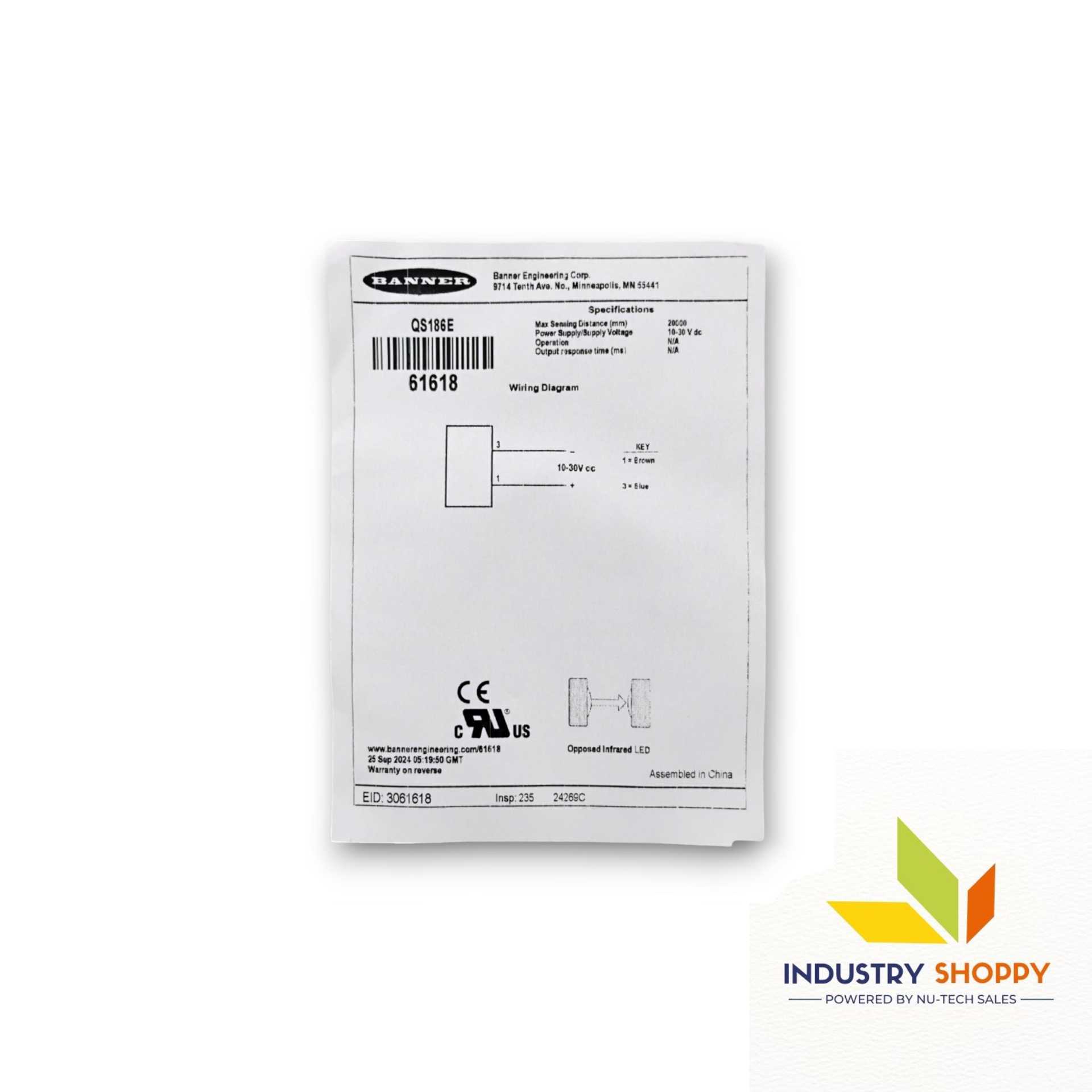Banner QS186E Photoelectric Sensor
