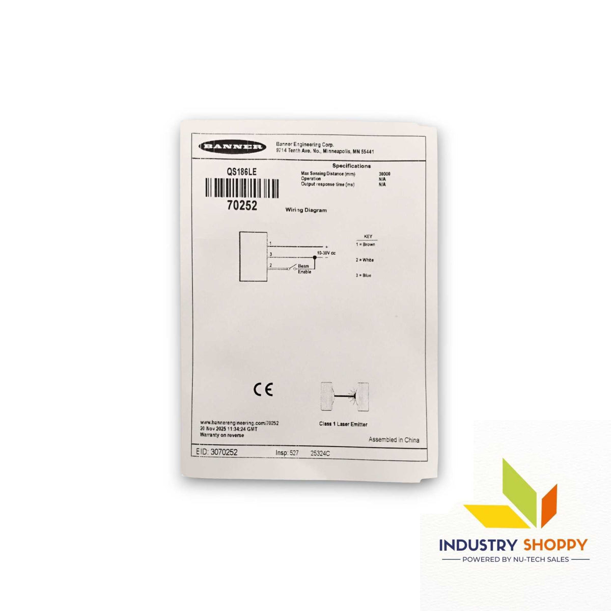 Banner QS186LE Photoelectric Sensor