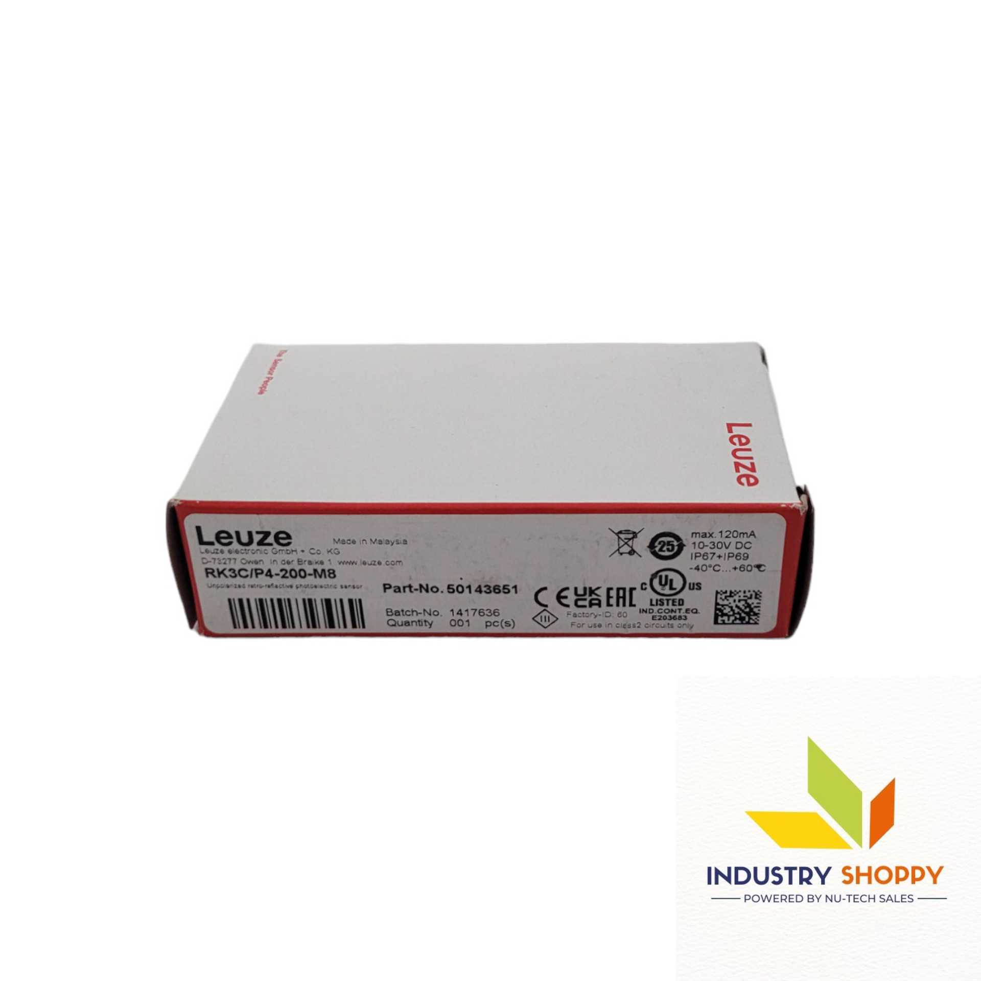 Leuze RK3C/4P-200-M8 Photoelectric Sensor