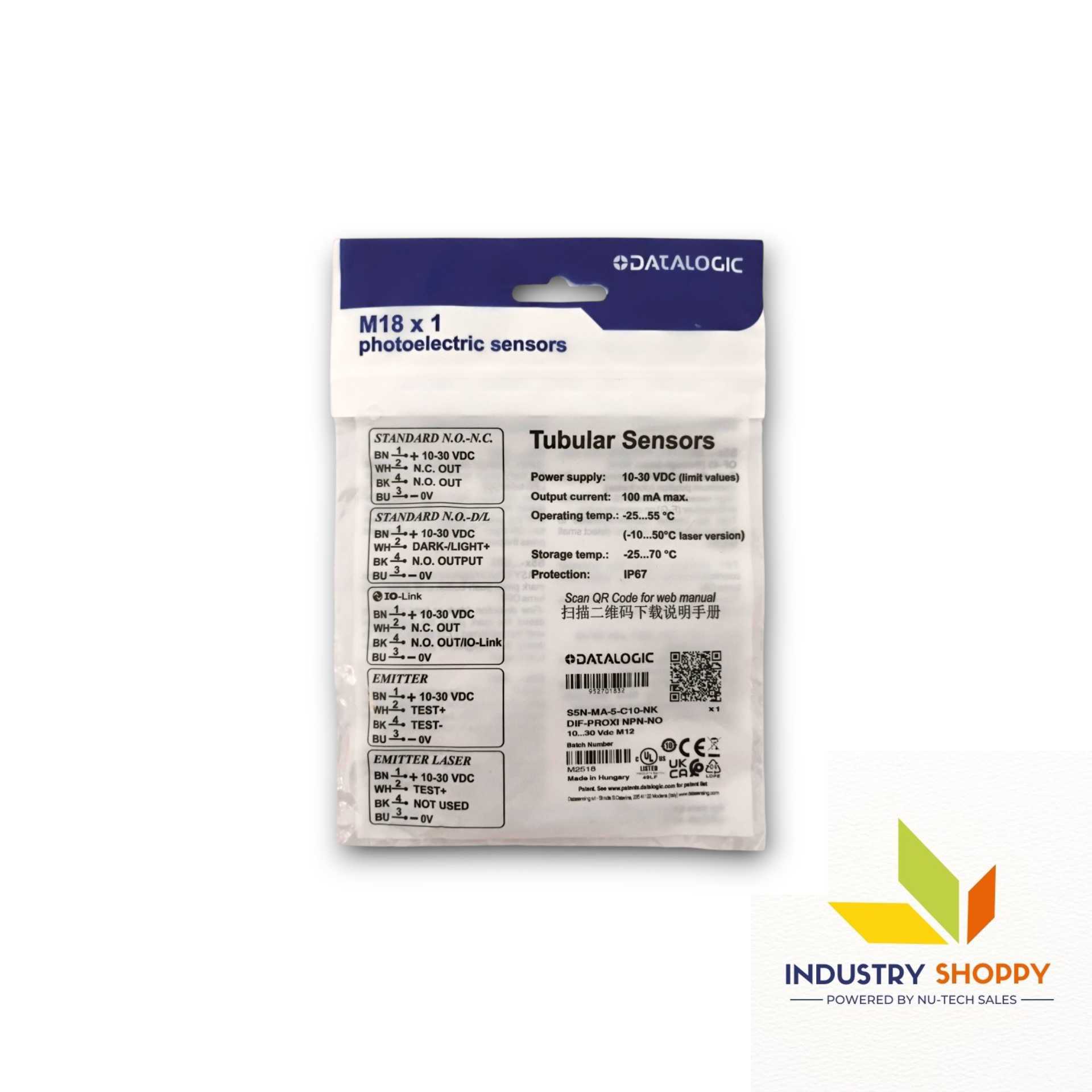 Datalogic S5N-MA-5-C10-NK Photoelectric Sensor