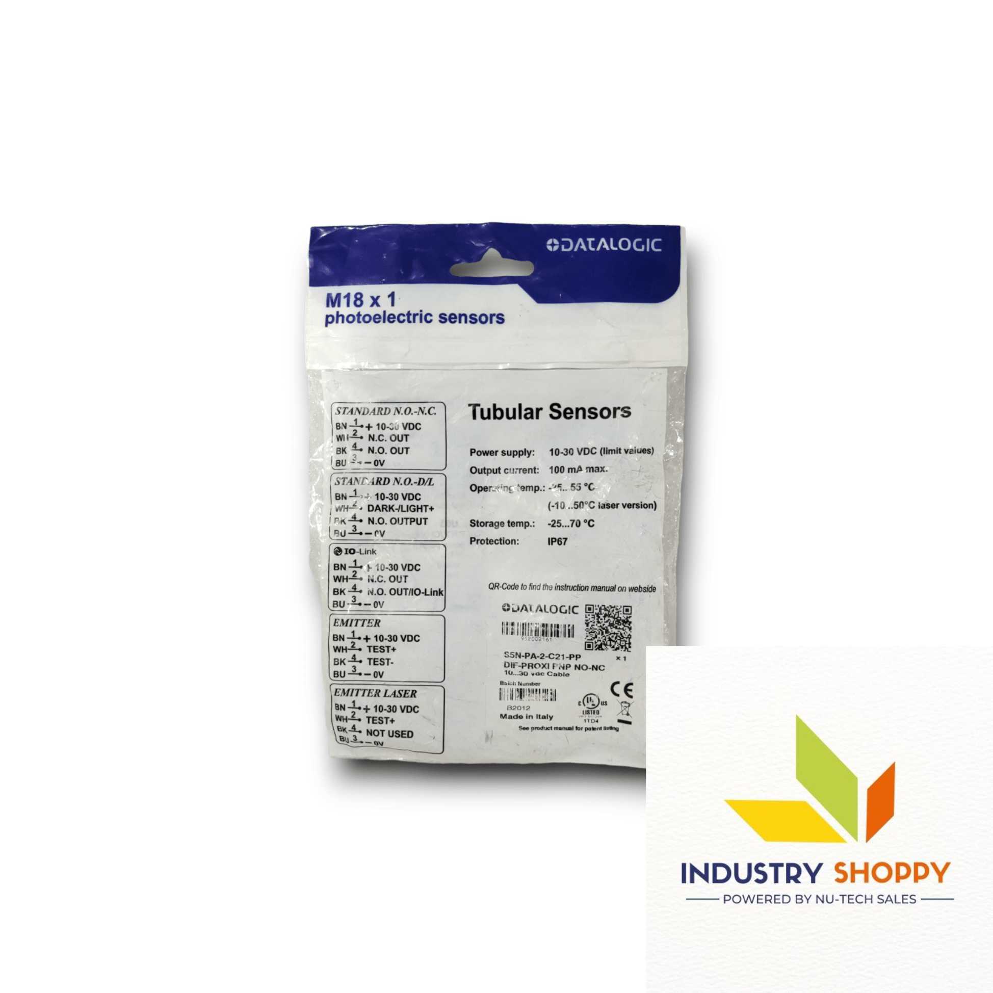 Datalogic S5N-PA-2-C21-PP Photoelectric Sensor