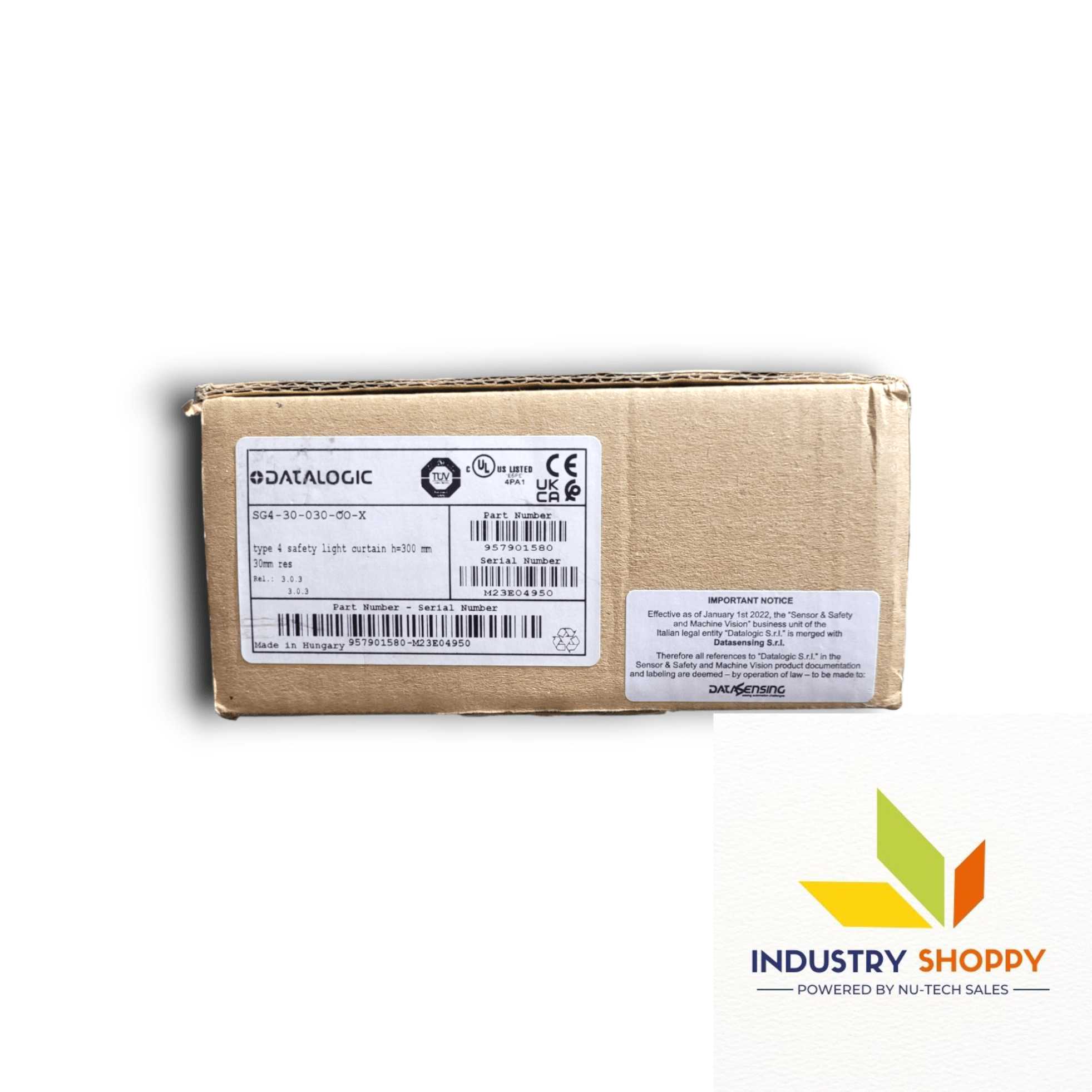 Datalogic SG4-30-030-OO-X Safety Light Curtain