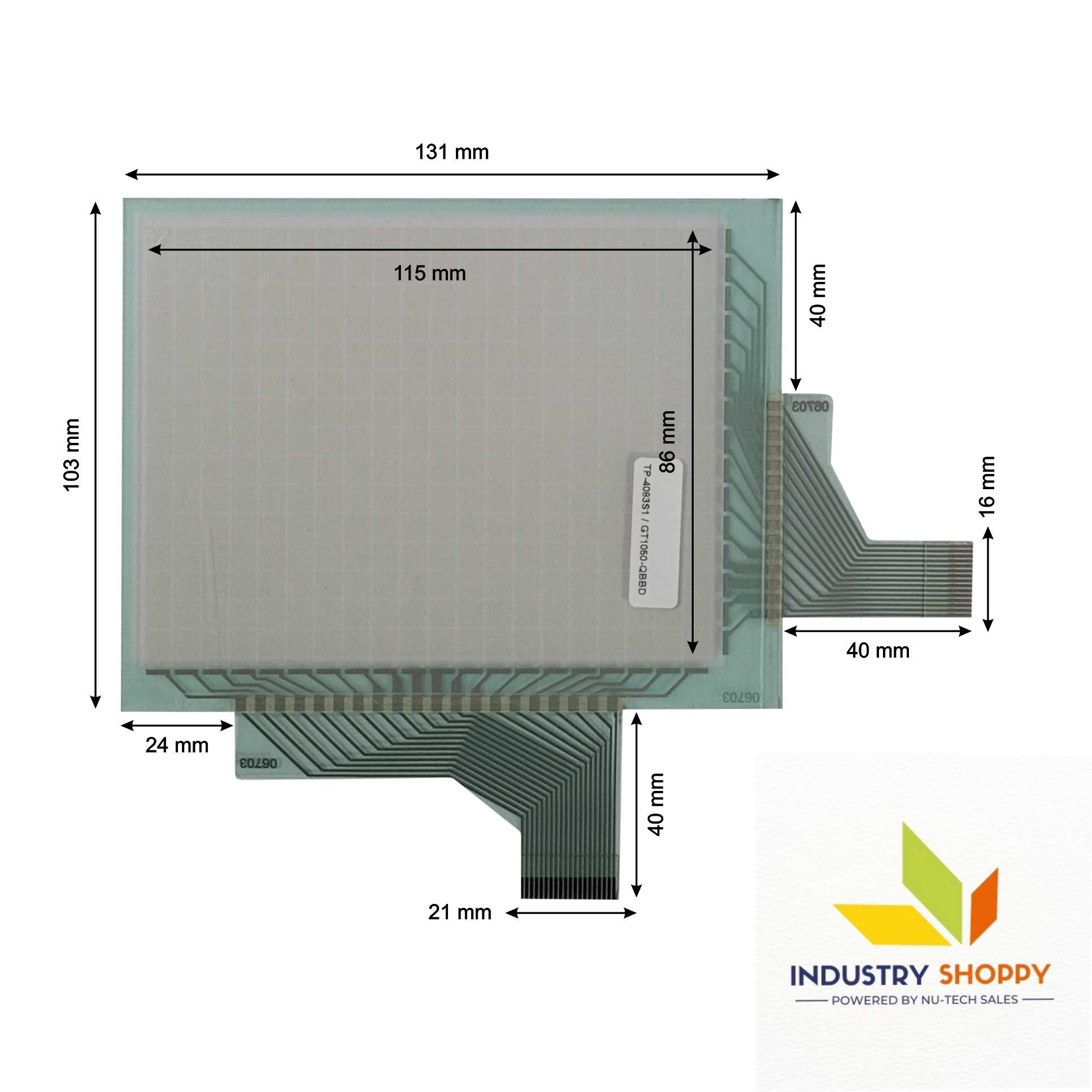 Touch Screen for Mitsubishi GT1050-QBBD HMI Panel