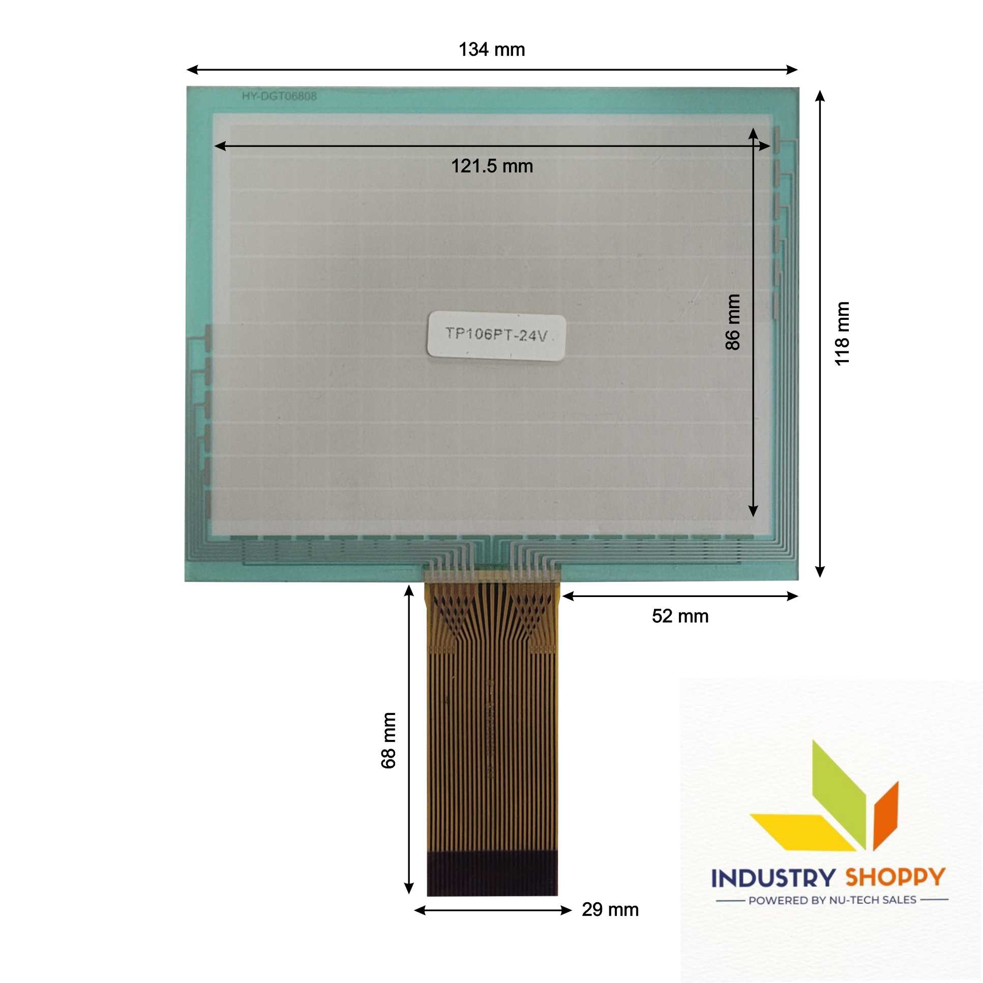 Touch Screen for TRE TP106PT-24V HMI Controller