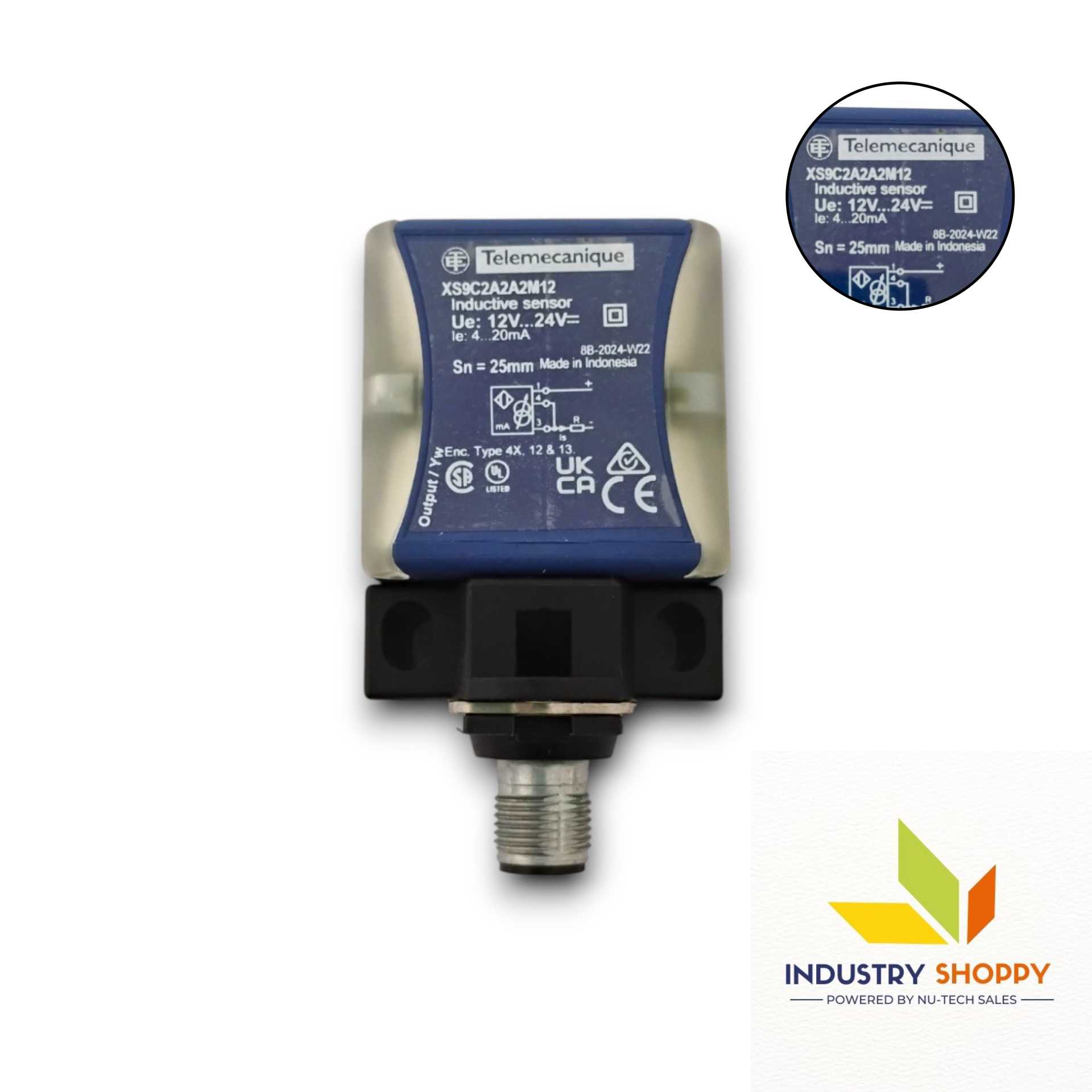 Telemecanique XS9C2A2A2M12 Proximity Sensor