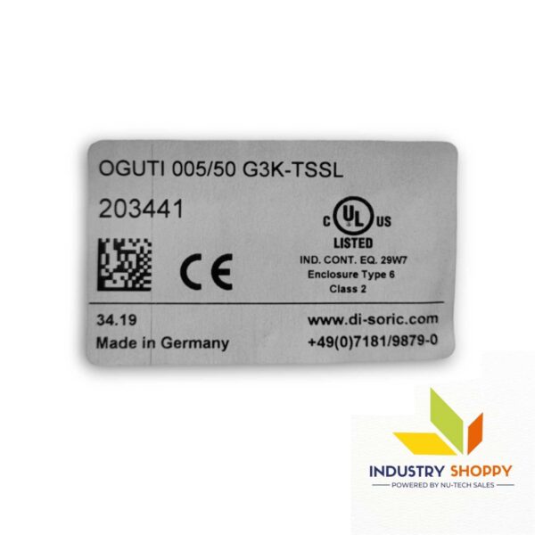 Di-Soric OGUTI 005/50 G3K-TSSL Optical Label Sensor