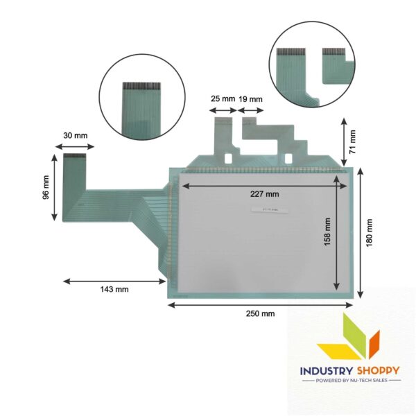 Touch Screen for Mitsubishi GT1175-VNBA HMI Operator Panel